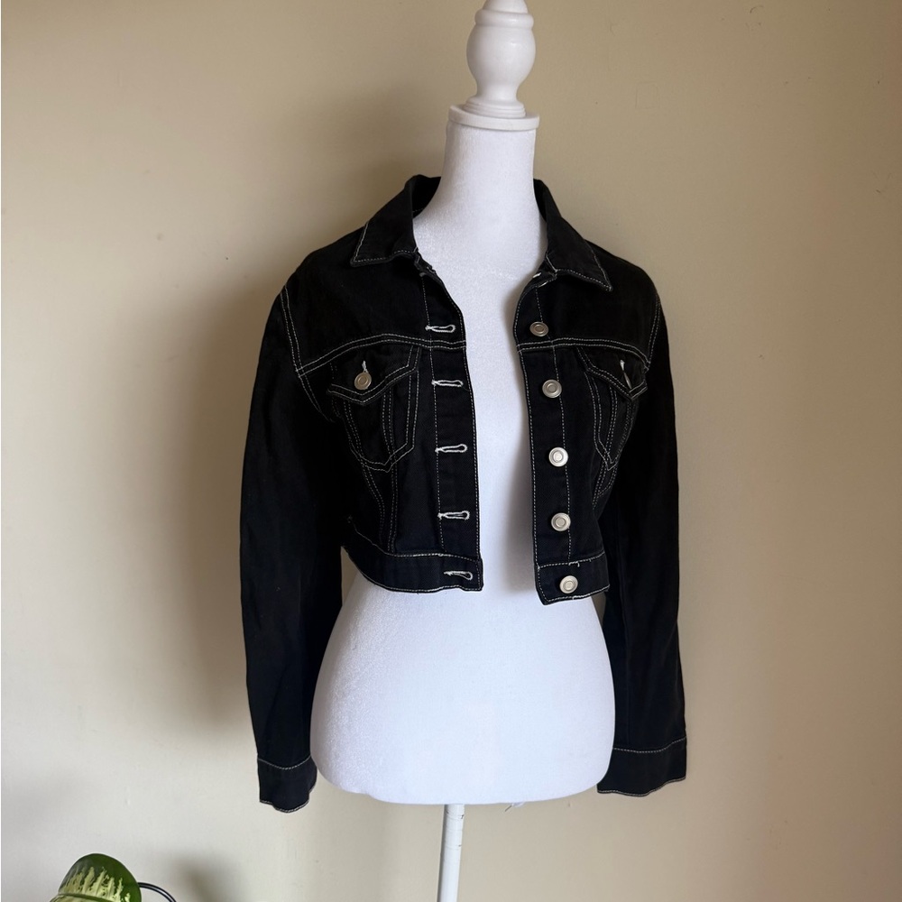 Forever 21 Black Denim Jacket - Picture 3 of 10